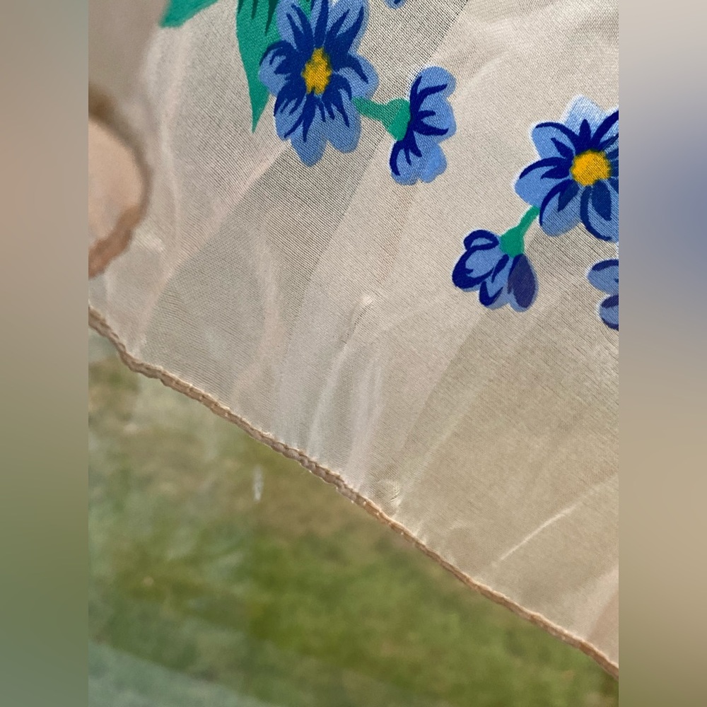 Silk Floral Scarf Made in Italy - Picture 14 of 15